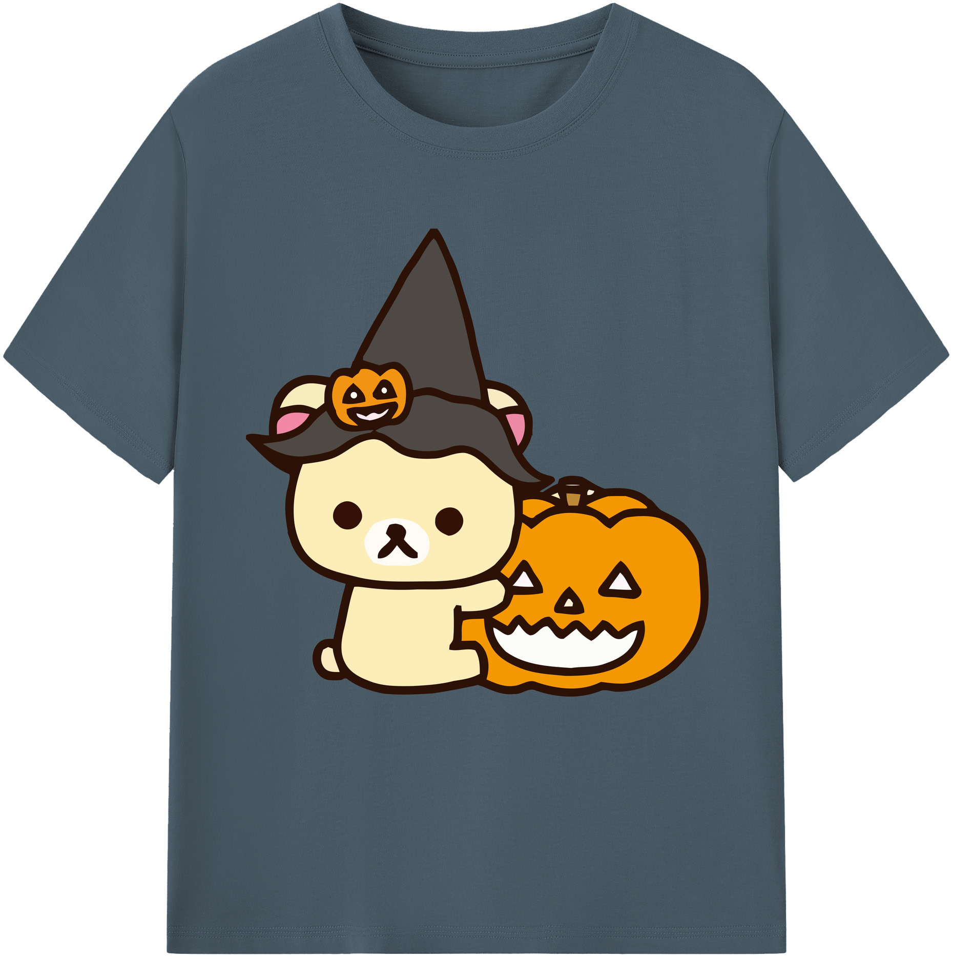 （画像用） リラックマ リラックマ キイロイトリ Rilakkuma Korilakkuma Kiiroitori 綿100％半袖Tシャツ（フロントプリント）